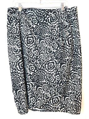 RipSkirt Hawaii Pacific Black White Wrap Skirt XXL Adjustable Closure Quick-Dry